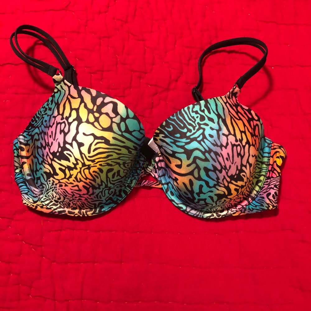 Victoria's Secret Multicolor Animal Print Push-Up Bra